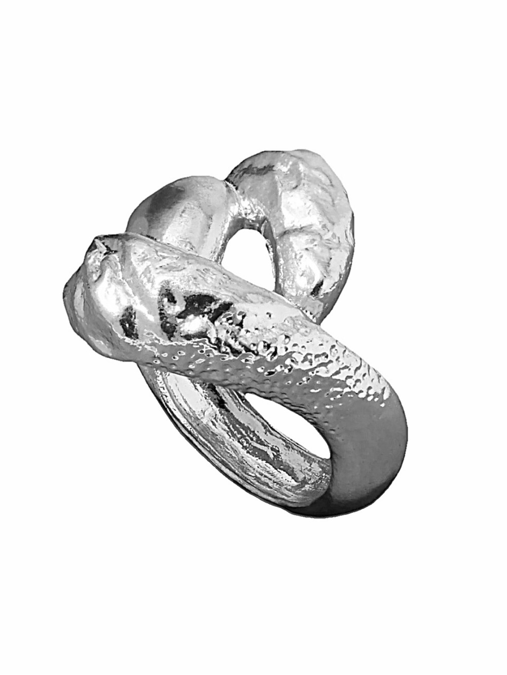 ALEXIS BITTAR Brut Silver Link Ring